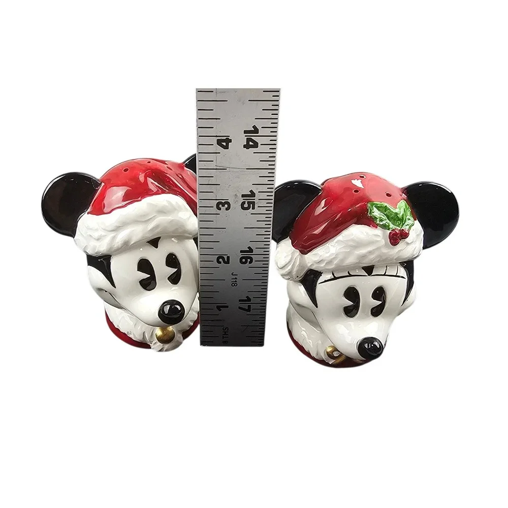 Disney Mickey Mouse Christmas Salt &‎ Pepper Shakers Enesco Holiday Decor